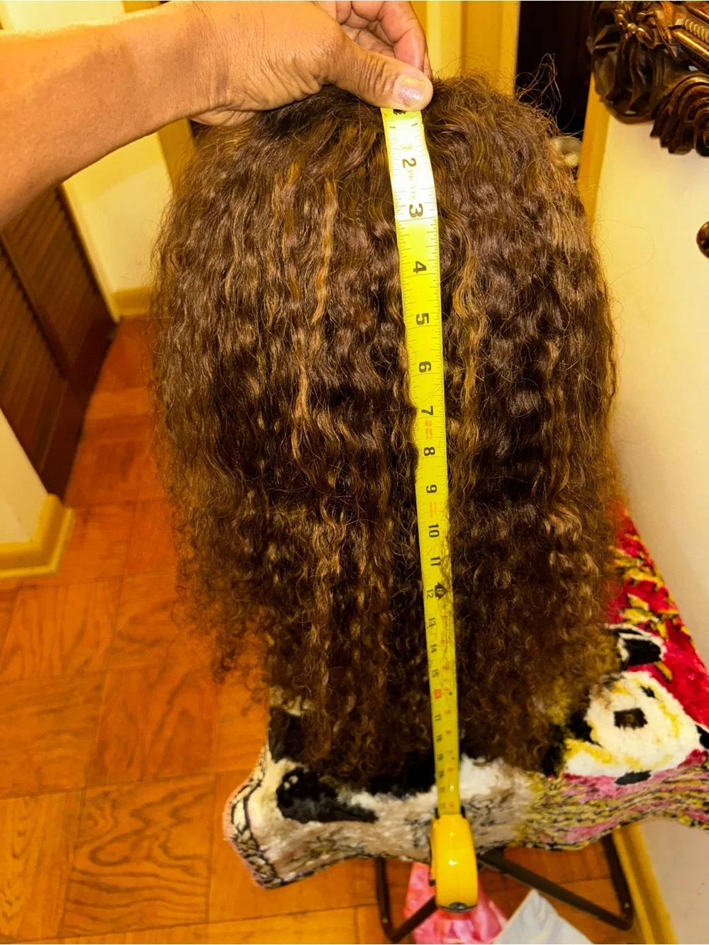 Natural Brown Kinky Straight Women's Wig - Unbranded